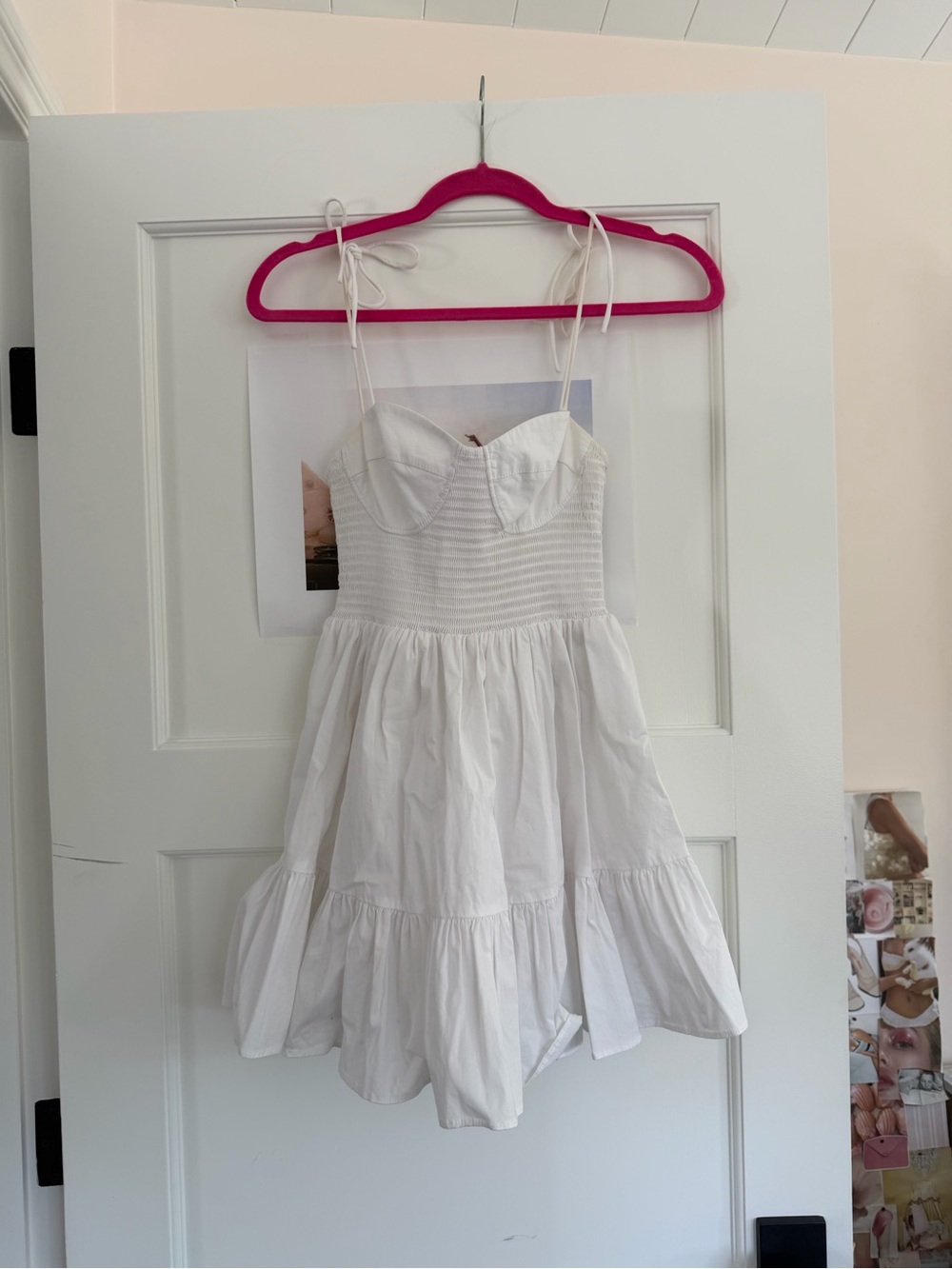 STAUD White Spaghetti-Strap Dress size small